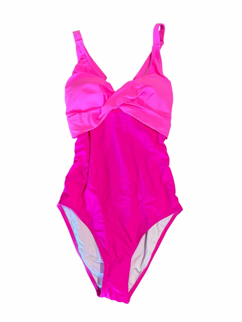 B2Prity NEW Women's One Piece Two Tone Pink Swim Suit Size M #260277